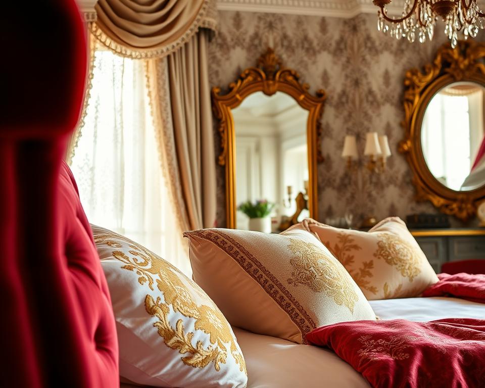 luxury bedroom textiles French style