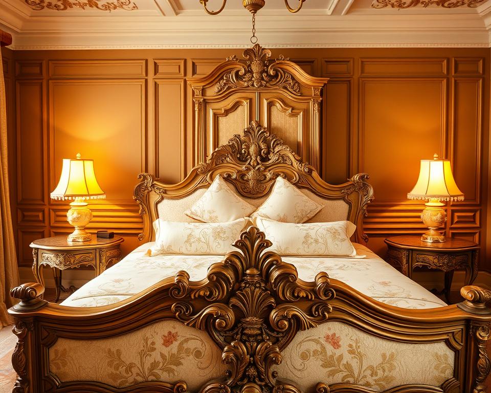 ornate bed frames French bedroom furniture