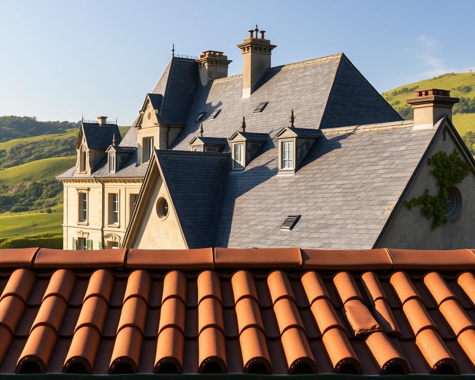 premium roof materials for French architecture